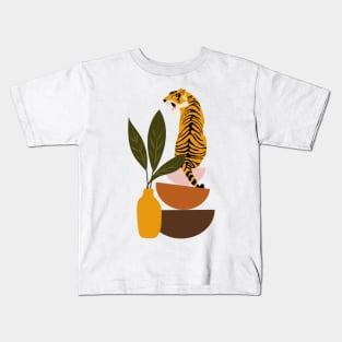 Tiger - boho art Kids T-Shirt